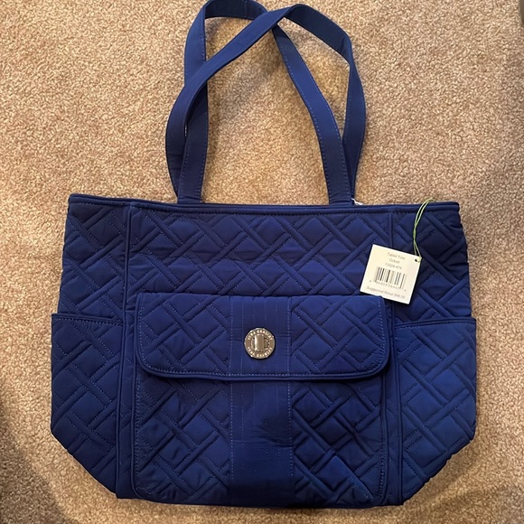 Vera Bradley tablet tote, cobalt NWT - Picture 1 of 7